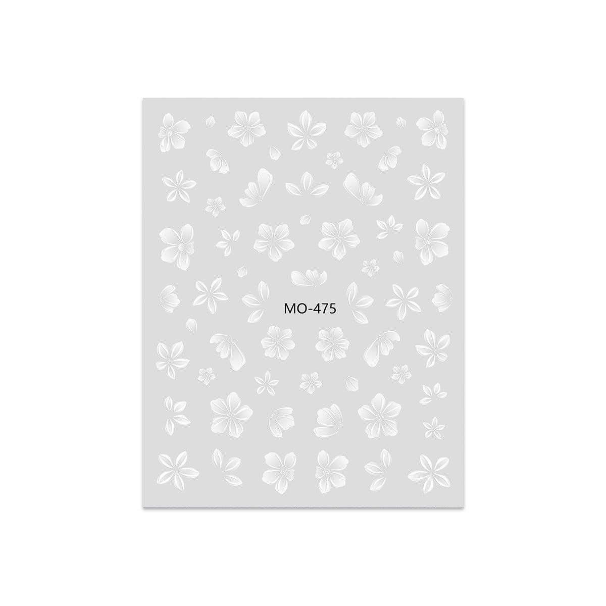 Wholesale Three-dimensional ice flower relief nail paste paper net red clear and gentle sweet five-petal flower with adhesive nail paste decoration